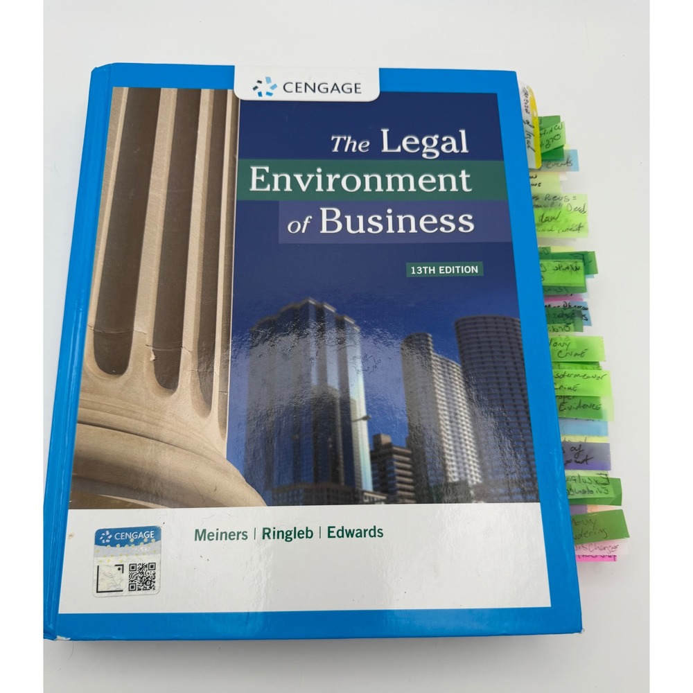 The Legal Environment of Business 13th Edition Meiners Ringleb Edwards Cengage